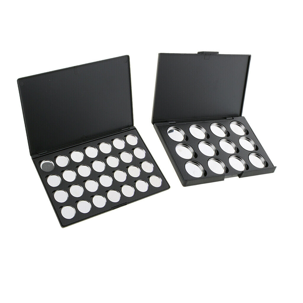 2pcs Eyeshadow Powder Blush Empty  Palette Box Makeup Case Container