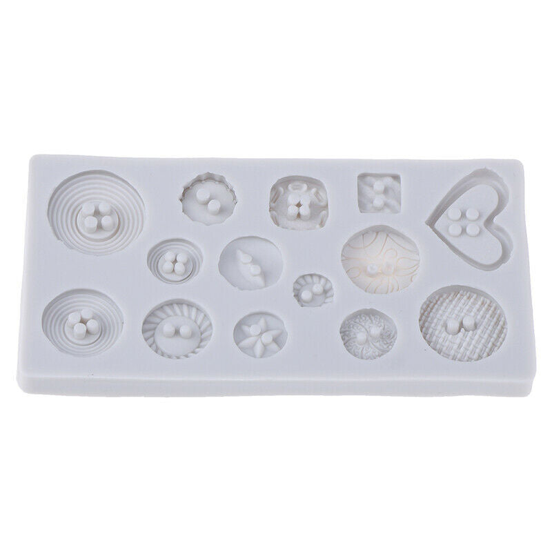 Silicone Button Shapes Cake Mould DIY Fondant Chocolate Cookie Ice Silico.l8