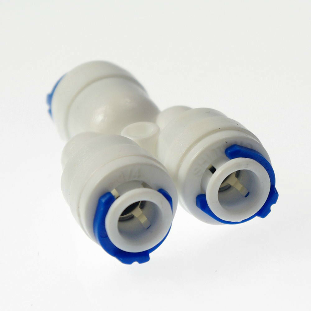 3PCS Equal Type Y 1/4” OD Tube Connector Quick Connect Aquarium RO Water