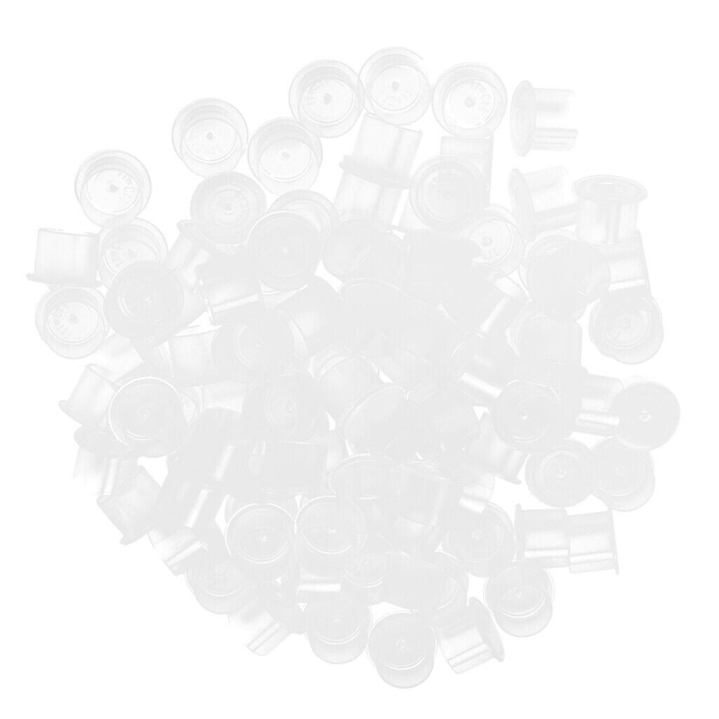 100pcs Disposable Plastic  Cup Microblading Ink Holder 13mm