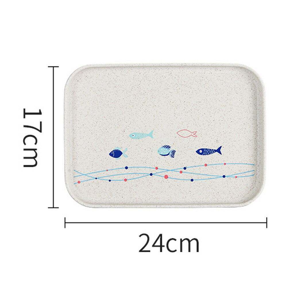 2 Pack Eco-Friend Plate Cutlery Serving Tray Food Snack Dish Fruit Plate S+M