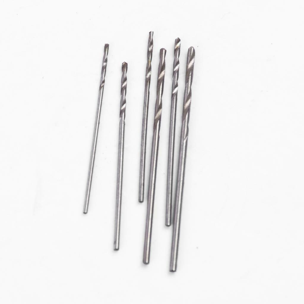 0.8-1.3mm HSS Twist Drill Bits Set of 6pc Straight Shank for General Purpose