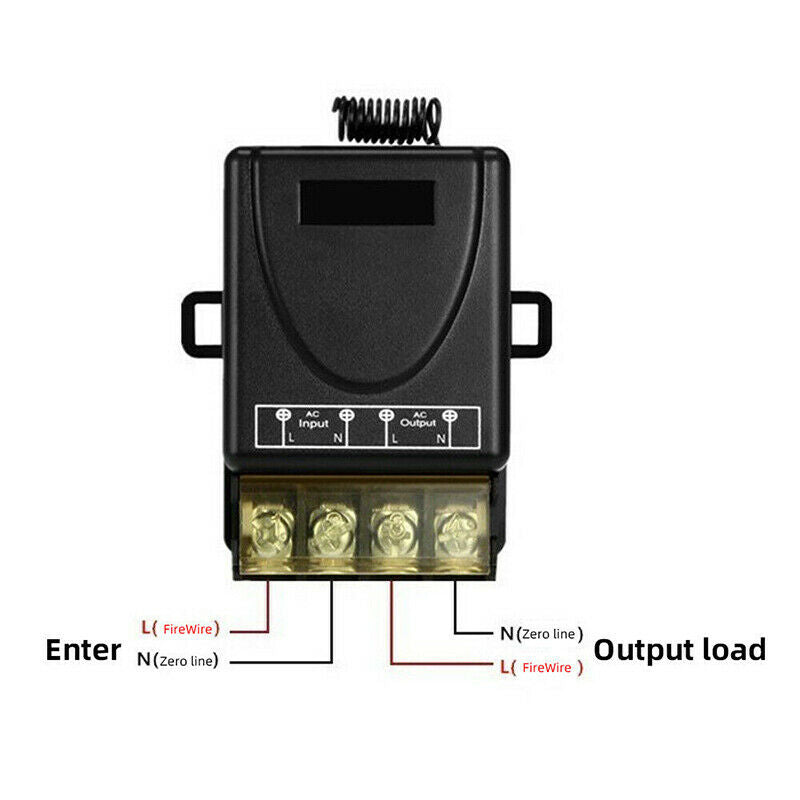 Wireless 110V-240V 30A 433MHz RF Relay Receiver Remote Control Smart Switch