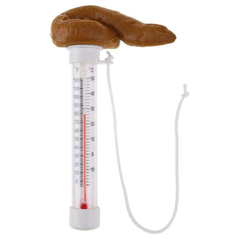 Funny Pool Thermometer Floating Poop Prank Pool and Hot Tub Thermometer Outdoor