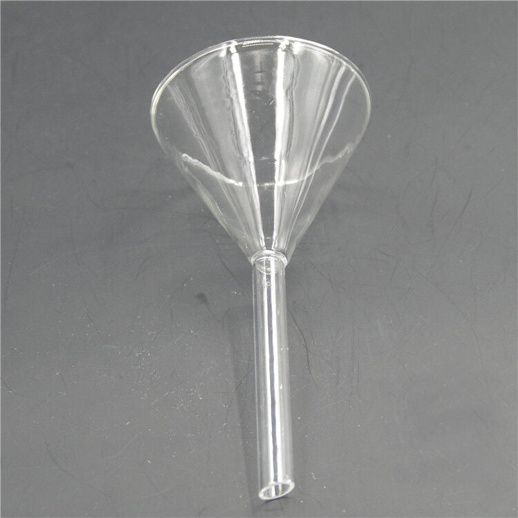 60mm Transparent Glass Powder Triangle Cone Funnel Lab Laboratory Glassware