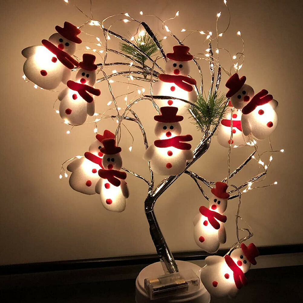 Christmas LED String Light 10 LED Plush Snowman String Light 5.4 ft/ 1.65 Meter