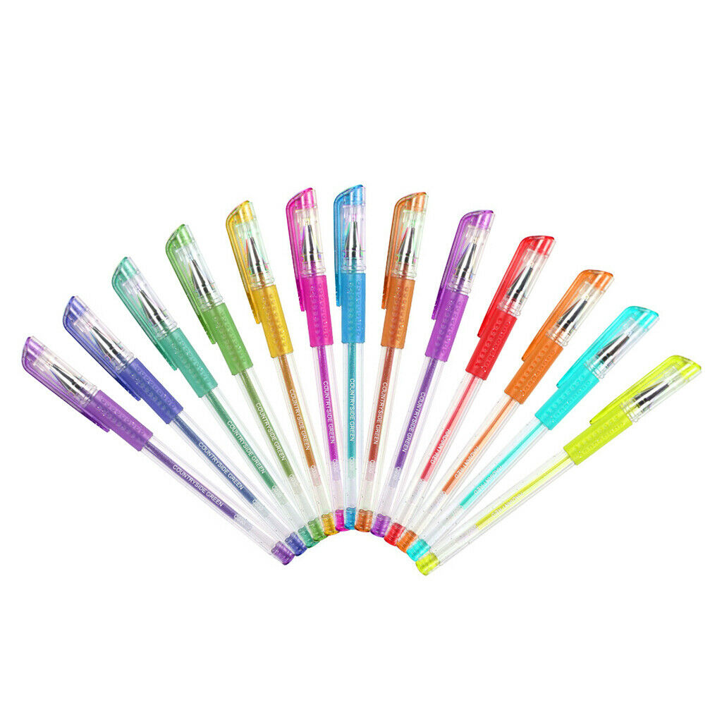 Art Supplies 121Pcs Unique Colors Glitter Gel Pens Markers Pen Set for