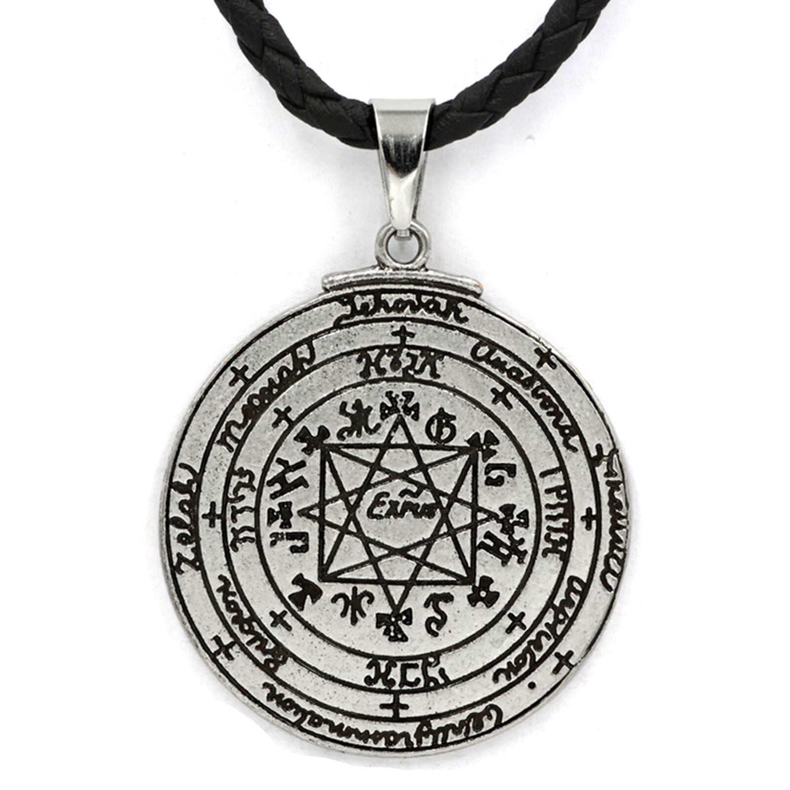 Amulet Pendant Necklace Talisman Good Luck Key of Solomon Pentacle Seal Pendant