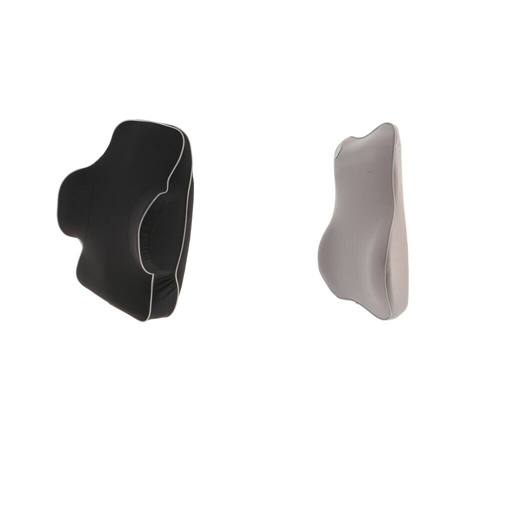 2pcs Car Memory Foam Lumbar Support Cushion Back Pillow for Office Chair