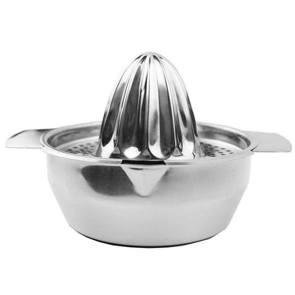 Stainless Steel Manual Orange Juicer Lemon Fruit Juice Squeeze Filter Bowl  @