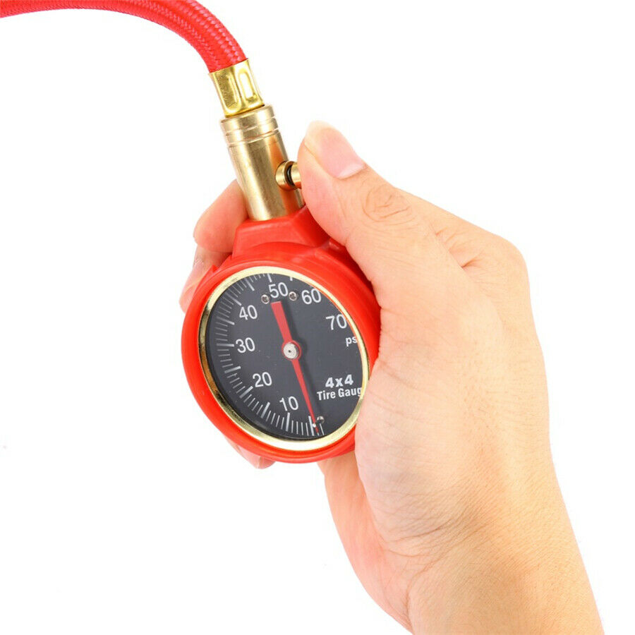 Pointer Air Pressure Gauge Tire Meter Tester 0-75 PSI Universal For Car Bike