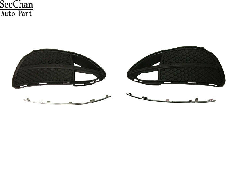Fit for Mercedes-Benz E-Class W212 Front Bumper Grille Cover Chrome Trim-LH & RH
