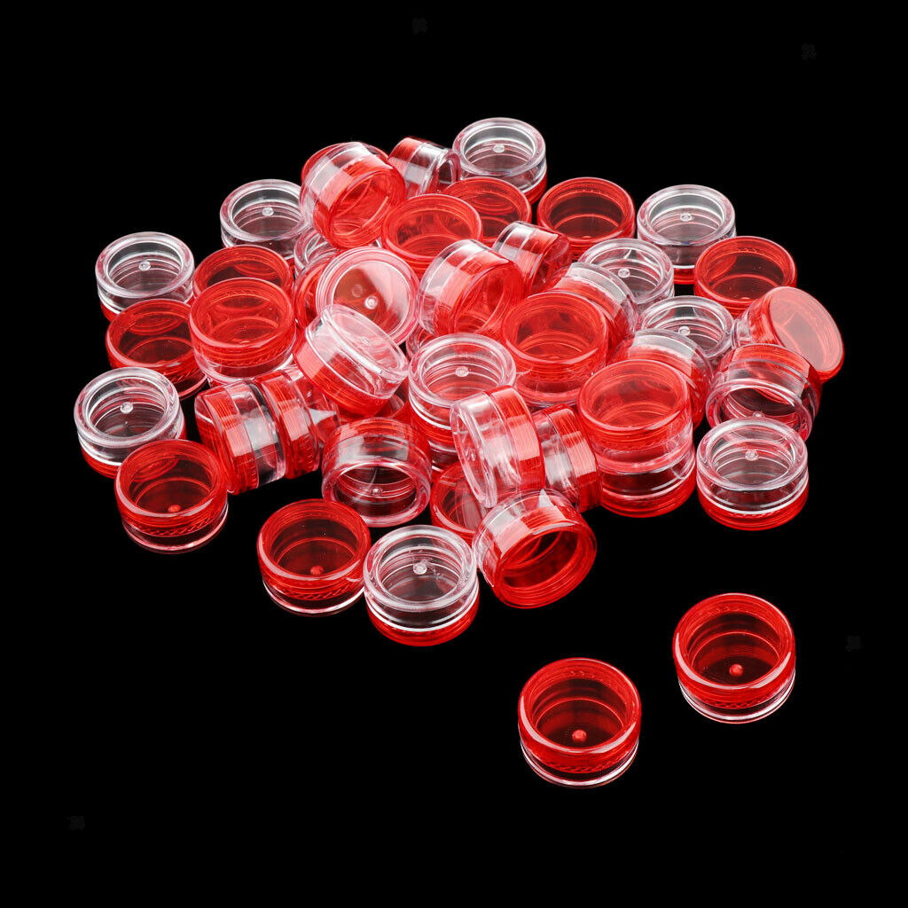 50x Makeup Eyeshadow Jars Pots Portable Powder Lip Balm Cosmetic Case 5g