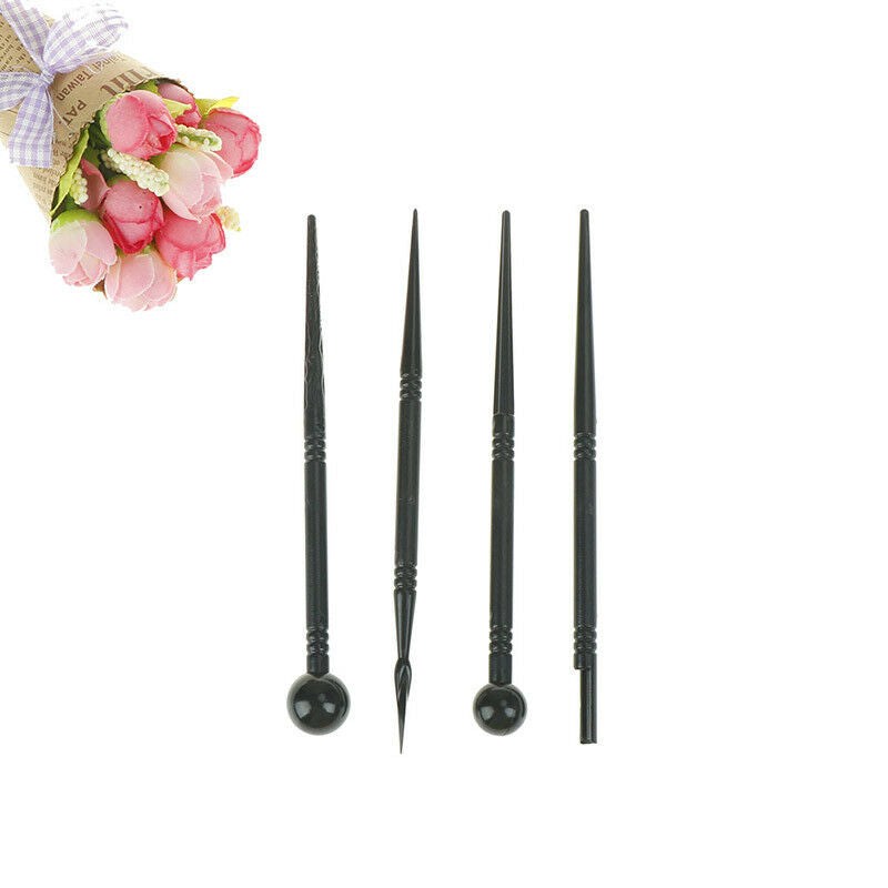 Delicate 4pcs Cake Carved Pens Flower Modelling Cake Decor Biscuits MoldsDD