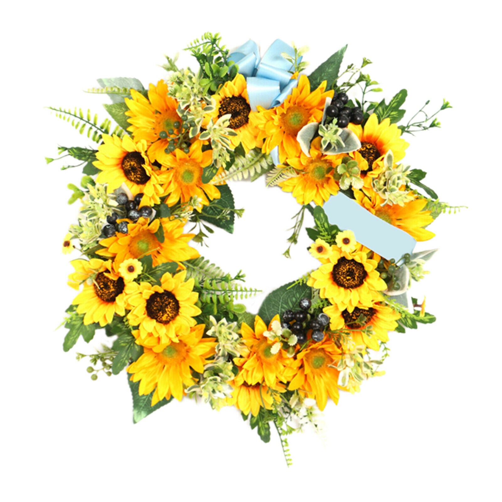 Artificial Sun Flower Wreath Door Living Room Front Door Patio Ornament