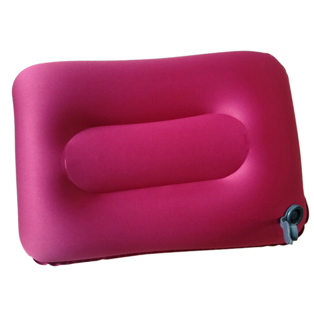 Portable Inflatable Travel Pillows Outdoor Camp Square Air Pillow Red