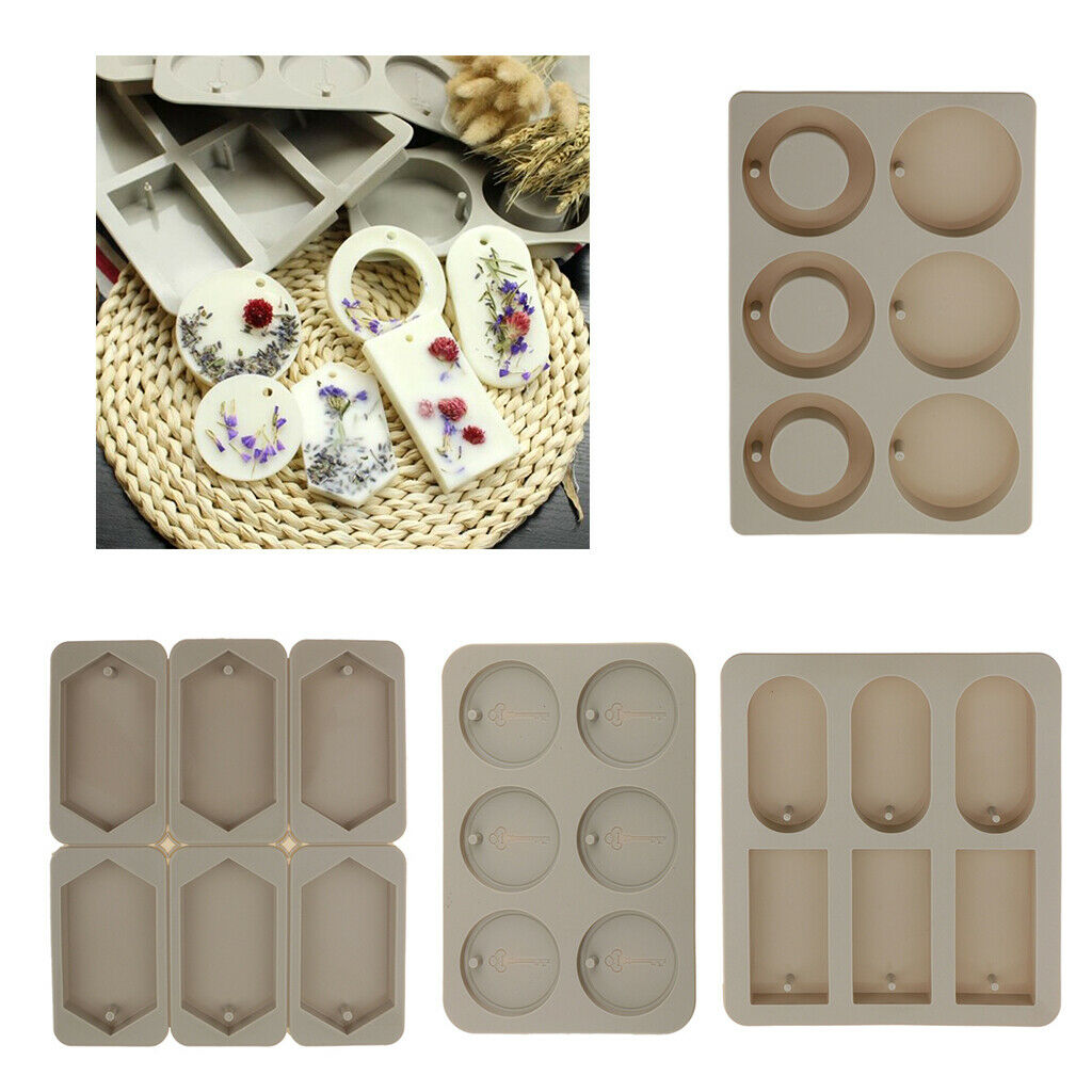 6-Cavity Silicone Aroma Wax Tablet Mold Wax Soap Candle Mould
