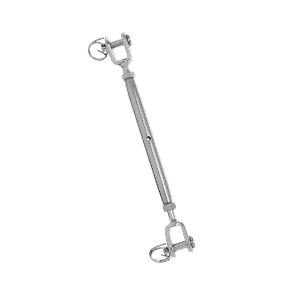 1 Pair Stainless Steel Closed Body Jaw Fork Rigging Screw for Boat Yacht M5