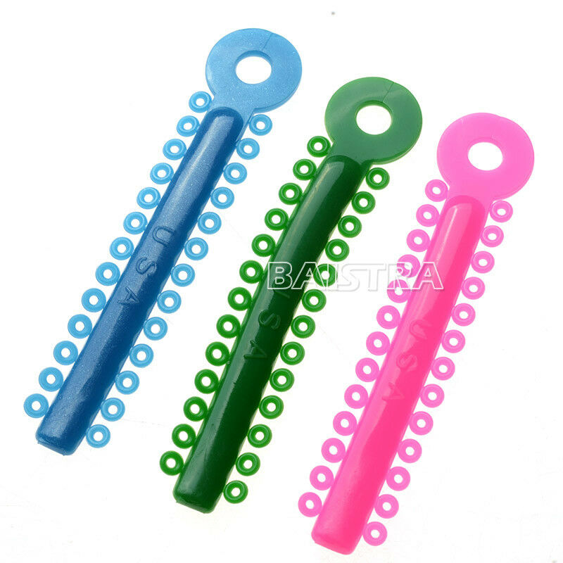 10Packs AZDENT Dental Orthodontic Multi-Colored Ligature Ties 1014PCS/Pack