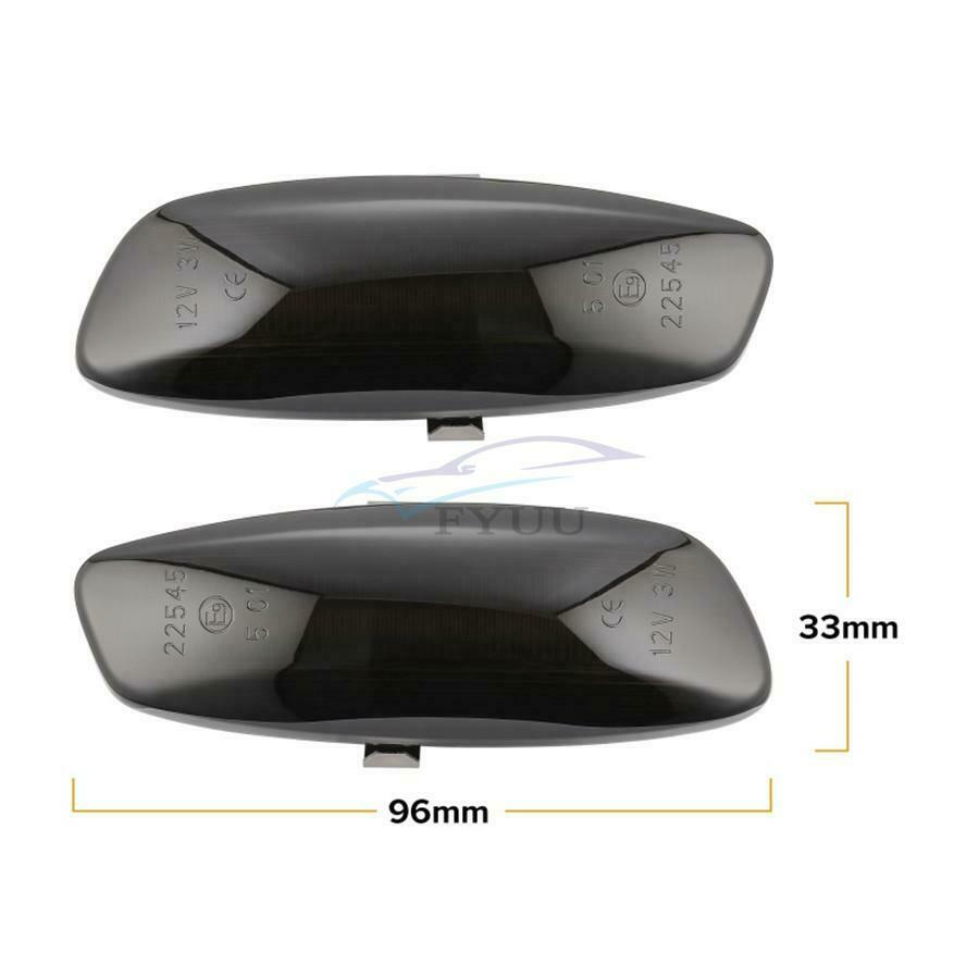 For Peugeot 207308 3008 5008 Citroen C3 C4 C5 Car Smoke LED Dide Turn Signals x2