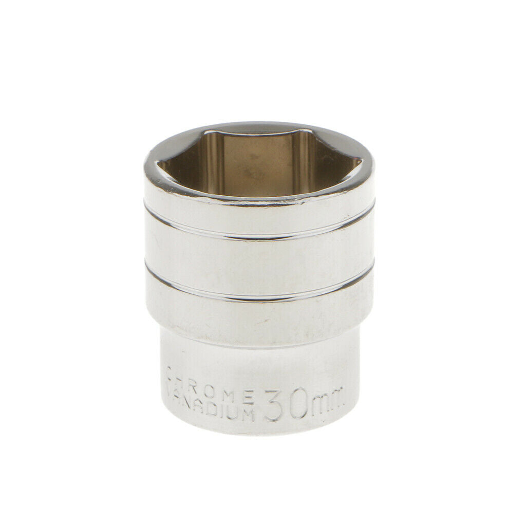 30 Millimeters Short 1/2 "socket Metric Chromium Hexagonal Partial Vanadium