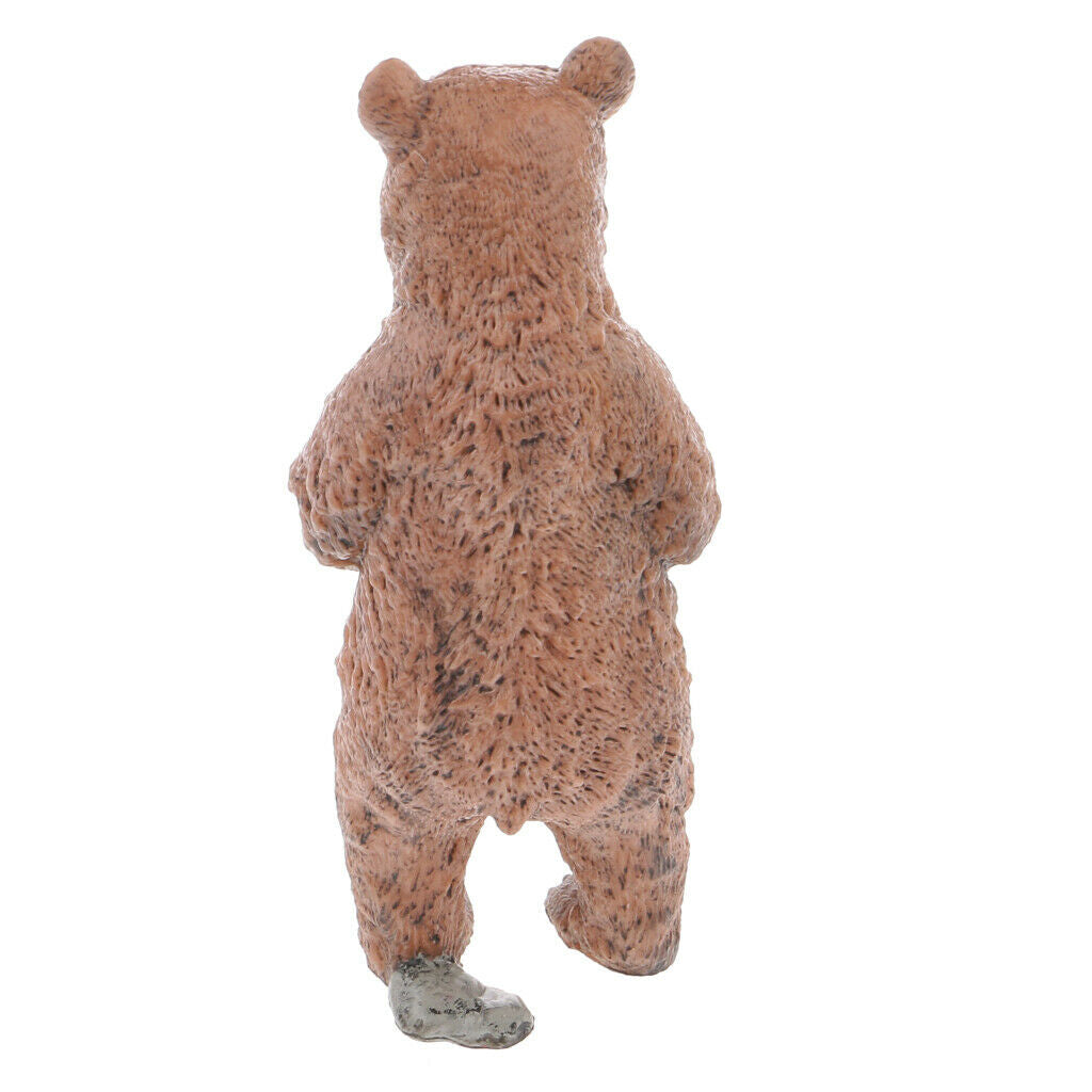 Educational Zoo Animals Jungle Animals for Kids, Hand Painted Brown Bear Figures
