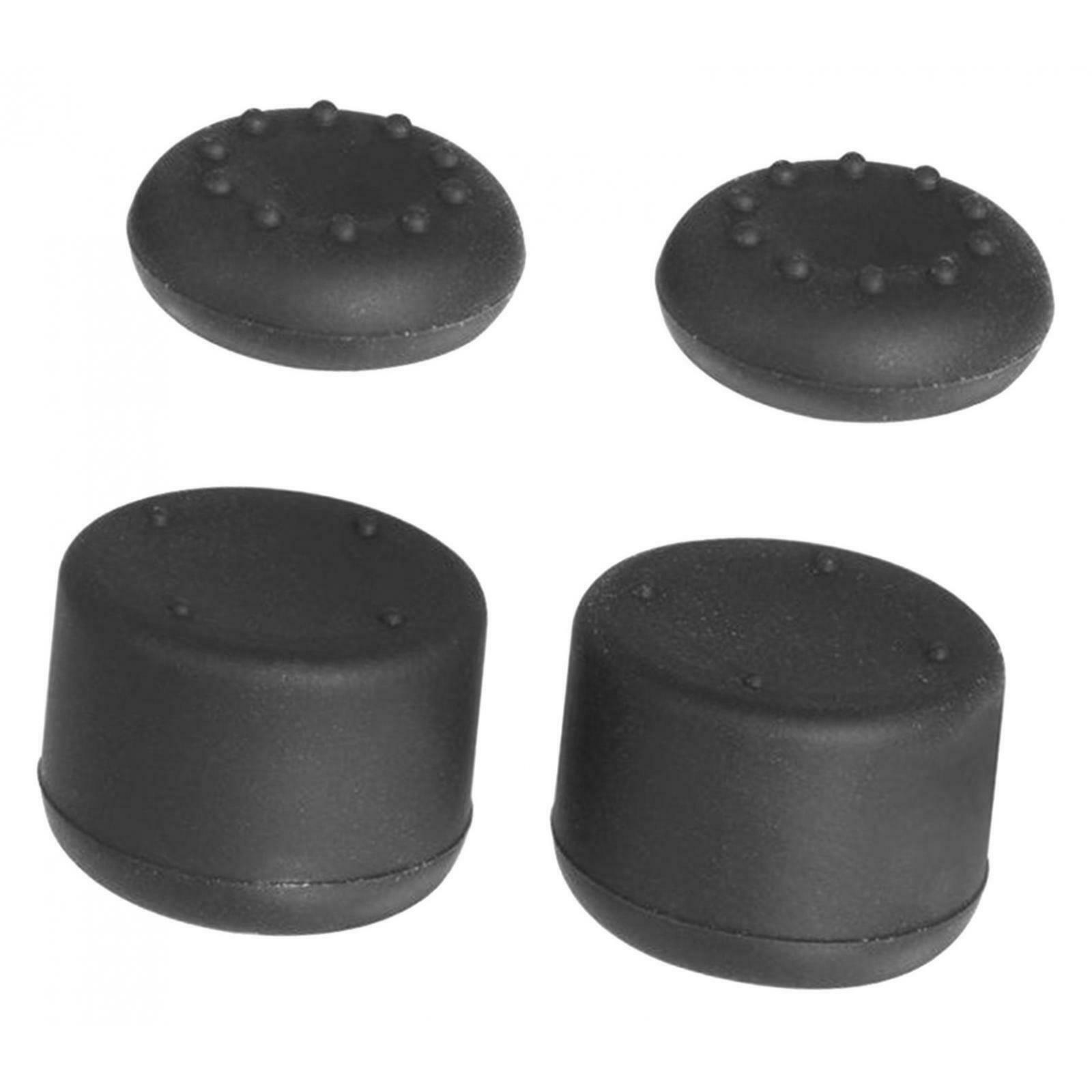 4 Pieces Black Rubber Thumb Grips Thumbstick Set for PS5 Controller Protection