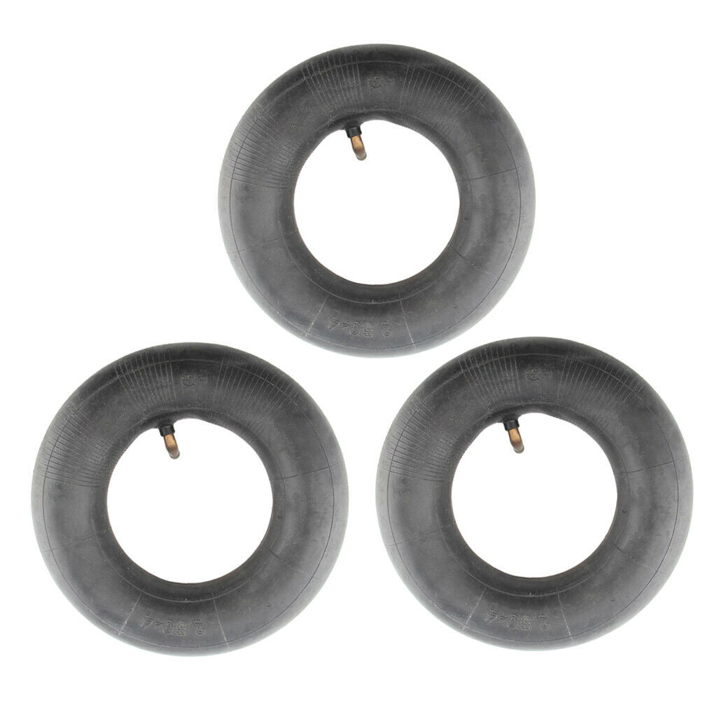 3x Durable 2.50" x 4 " Black Tire Inner Tube Bent TR13 Stem Fits 2.50-4 Tube