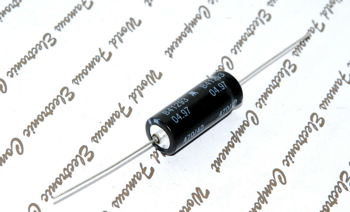 1pcs - SIEMENS (EPCOS) 470uF 40V Axial Electrolytic Capacitor - B41010-B7477-T