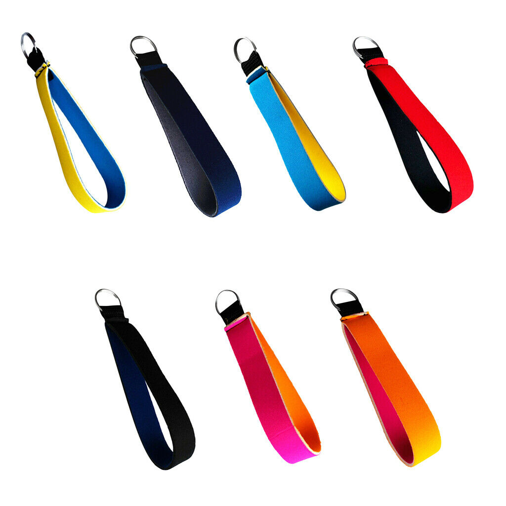 7 Pieces Neoprene Wristlet Keychain Wrist Strap Band Key Holder with 7/8 inch