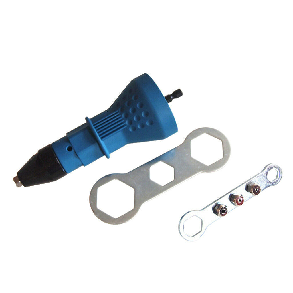 Rivets Gun Wrench Rivets Head 6 Piece Set Blue Plastic + Alloy Rivets Tools