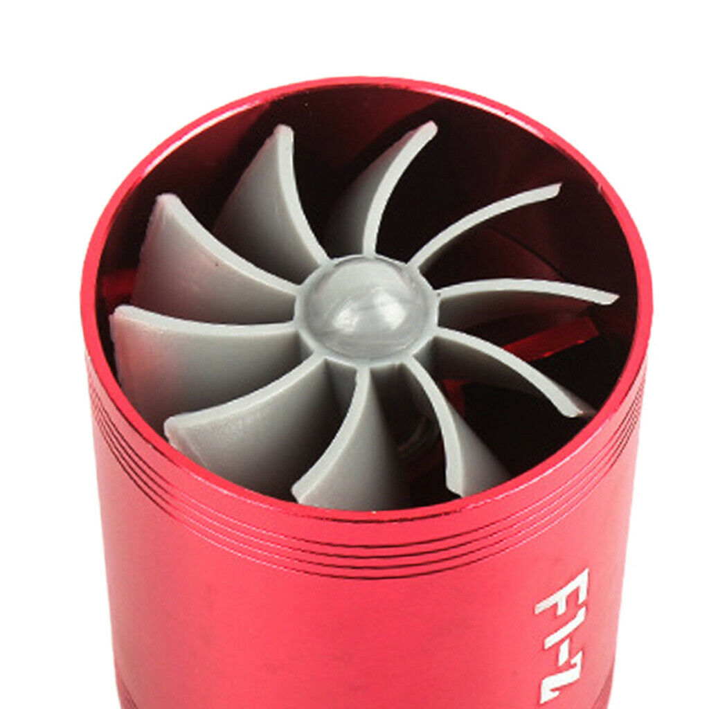 Turbocharger Dual Fan Super Charger Gas Saver Turbo Easy installation Red