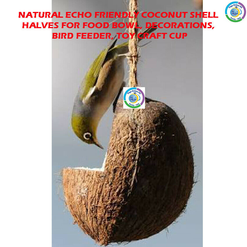 Coconut Shell Bird Nest House Hut Cage Feeder Toys For The pet bird is the palac