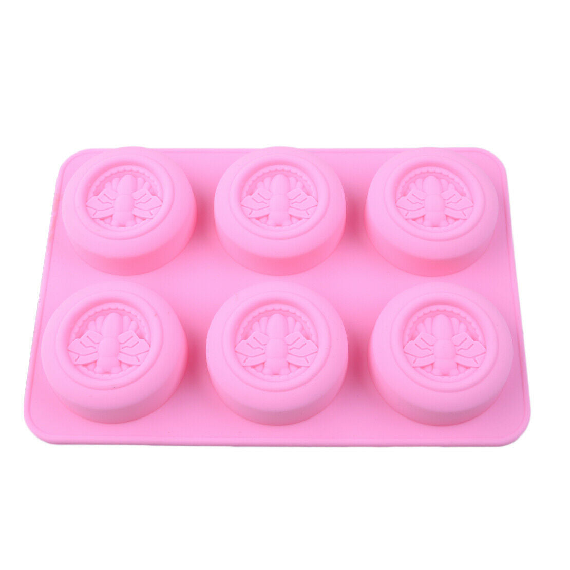 6 Cavity Round Silicone Puddings Wax Soap Mold Mould Handmade DIY