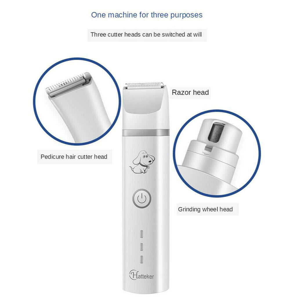 3 In 1 Puppy Shaver Clippers USB Cordless Pet Hair Trimmer Grooming Kit