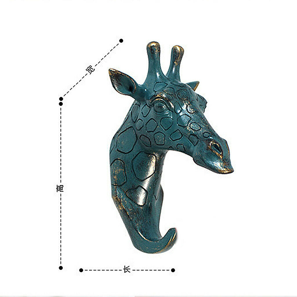 2pcs Wall Hanging Hook Decorative Single Hook for Living Room Bathroom Green