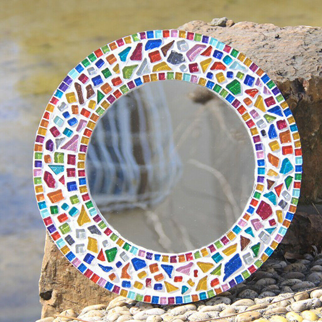 500Pcs Bulk White Square Glass Tiles Art Craft Mosaic Pieces for Handmade and