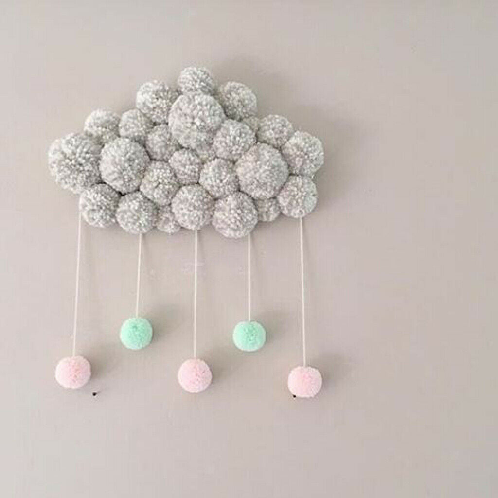 2pcs Baby Kids Room Nursery Home Cloud Raindrop Wall Mural Decor
