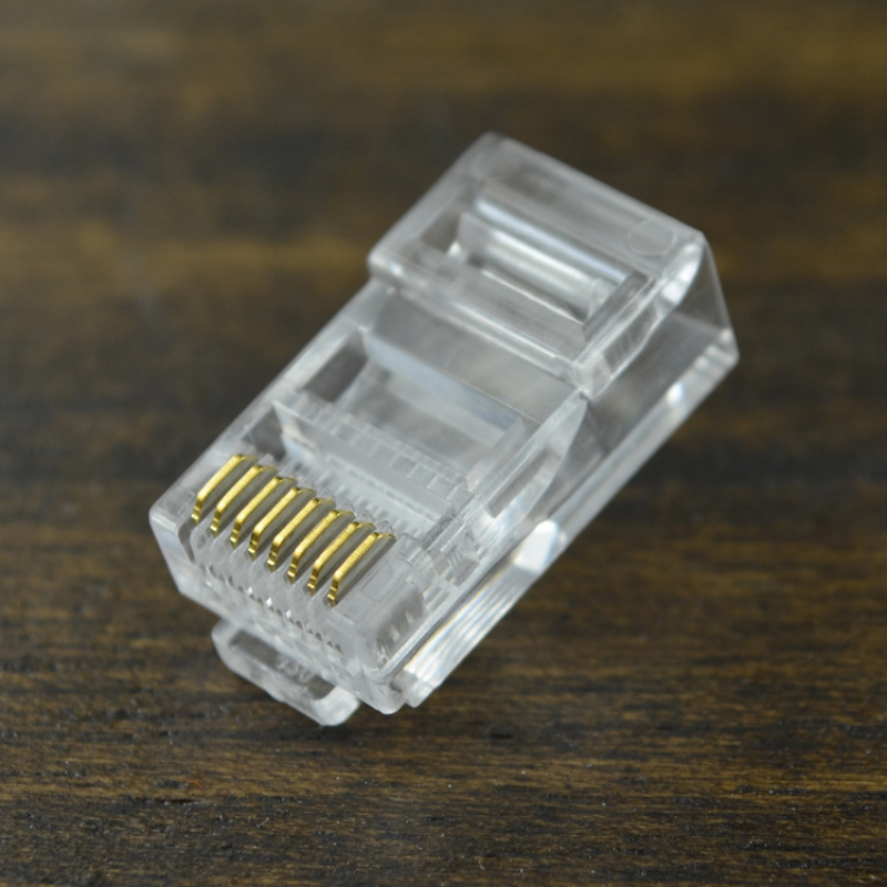 Rj45 Category 6 Copper Shell Shielded Crystal Head Cat6 Iron Shell Crystal Head