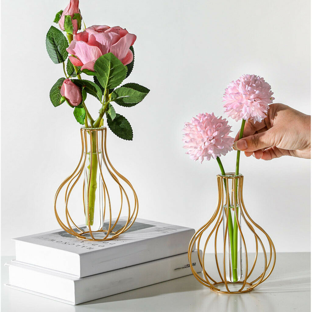 Iron Flower Vase Decorative Hydroponic Flower Planter Pot Indoor Decoration