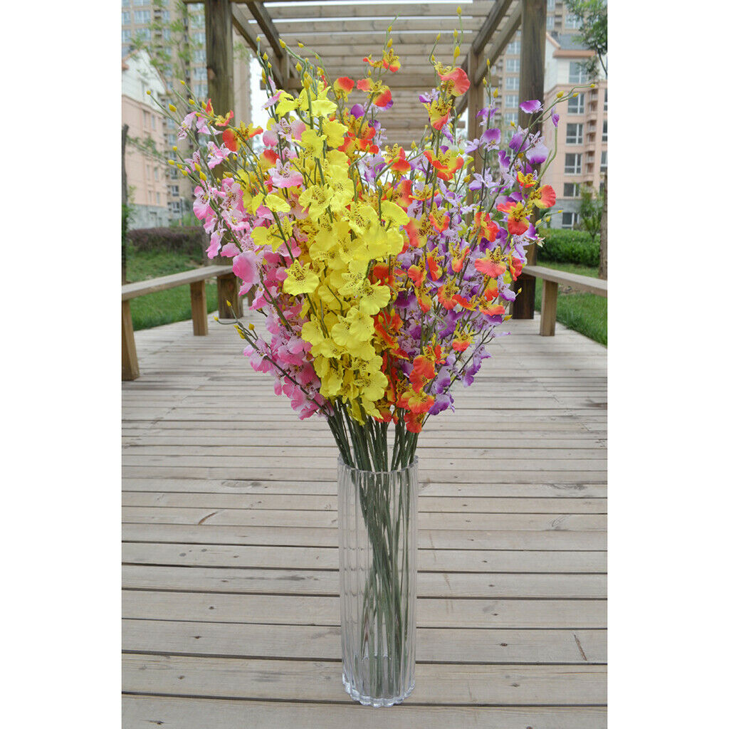 10pcs Artificial Butterfly Orchid Real Touch Flowers Xmas Room Decor White