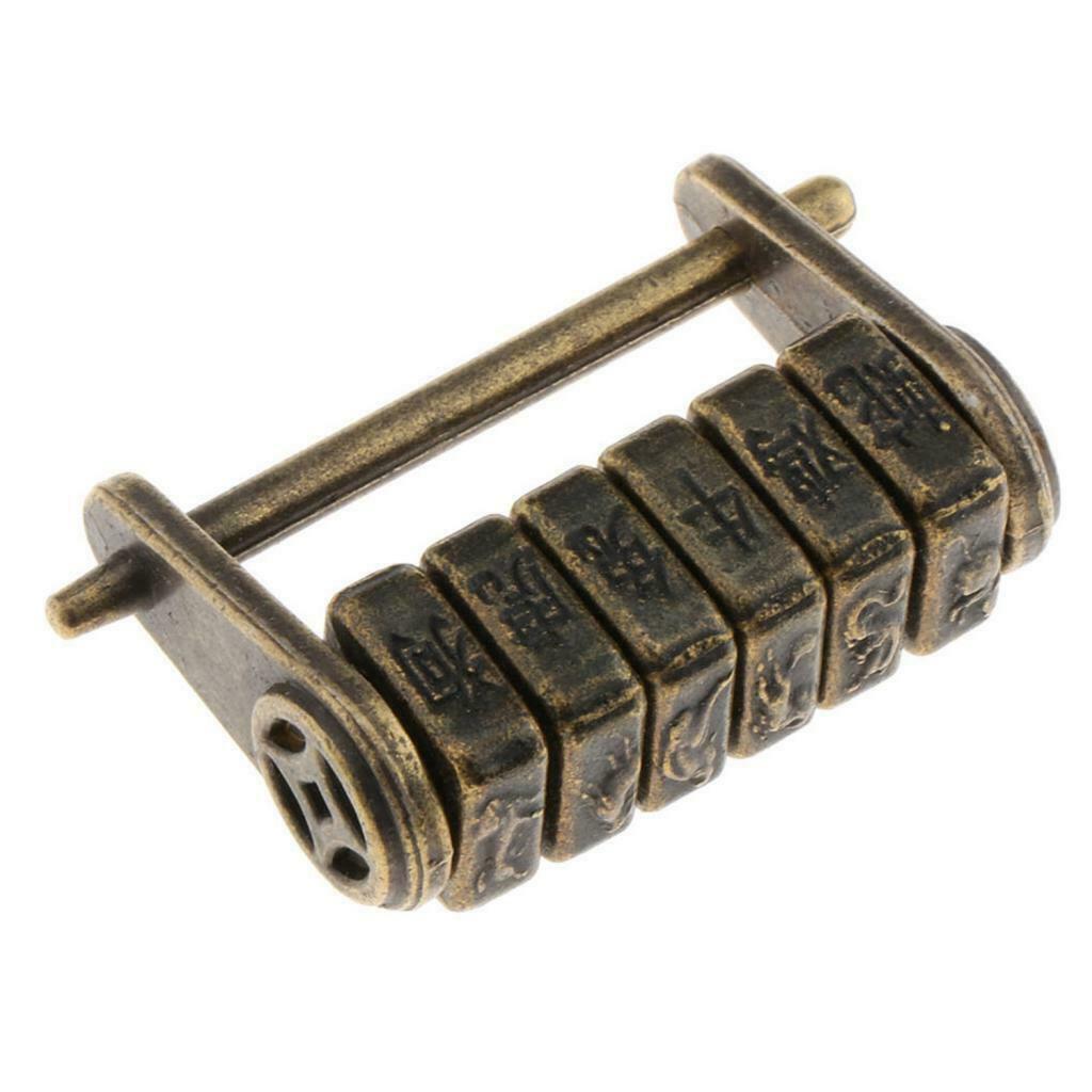 Handmade Padlocks Combination Lock Key Jewelry Box Collectibles Zodiac