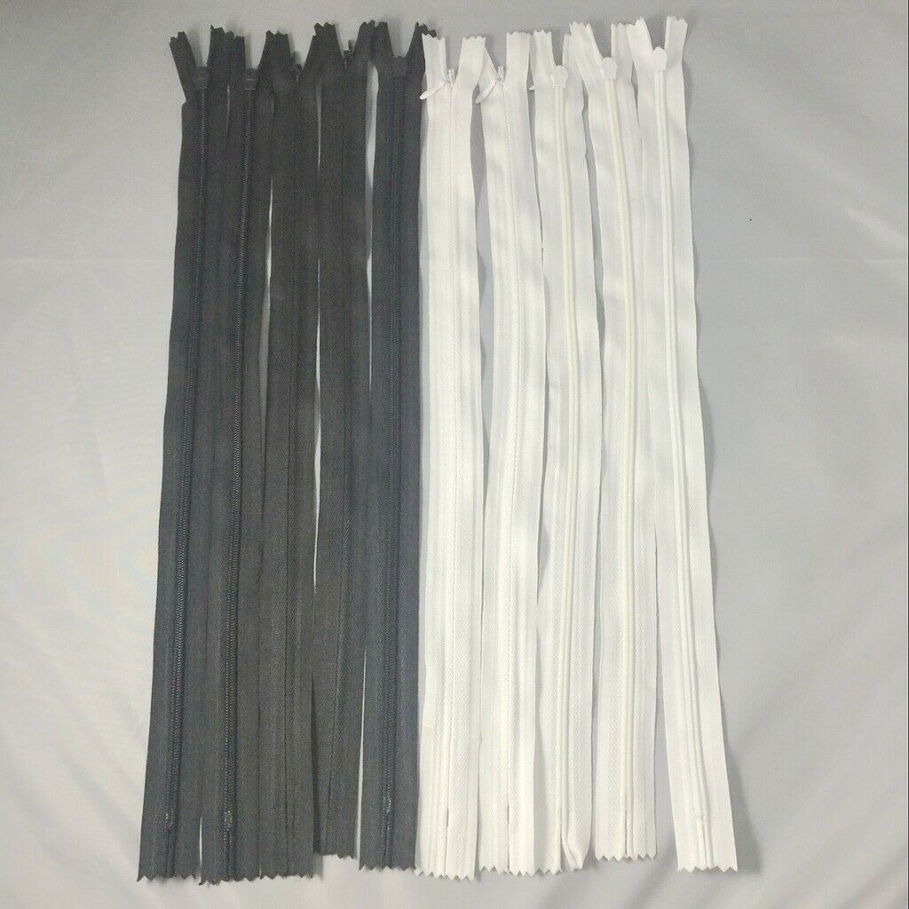 10x Closed End Invisible Nylon Zips Fasteners Single Slider Zippers Dispatch