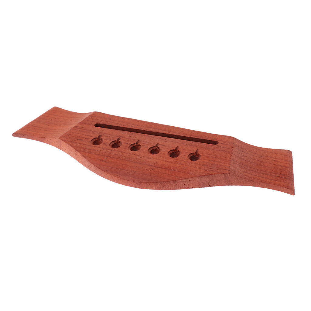 Acoustic Guitar Bridge 6 Holes Red Pear Bridge Guitar Replacement Parts