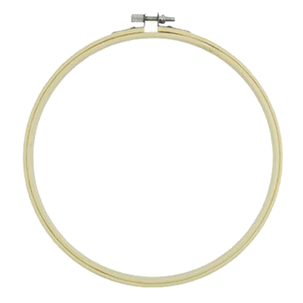 7x Bamboo Embroidery Hoop Wood Cross Stitch Circle Frame Craft Adjustable