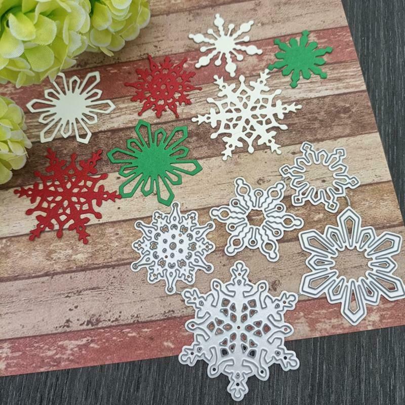 5 Pieces/Set Snowflakes Cutting Dies Various Design Snowflakes Embossing Die