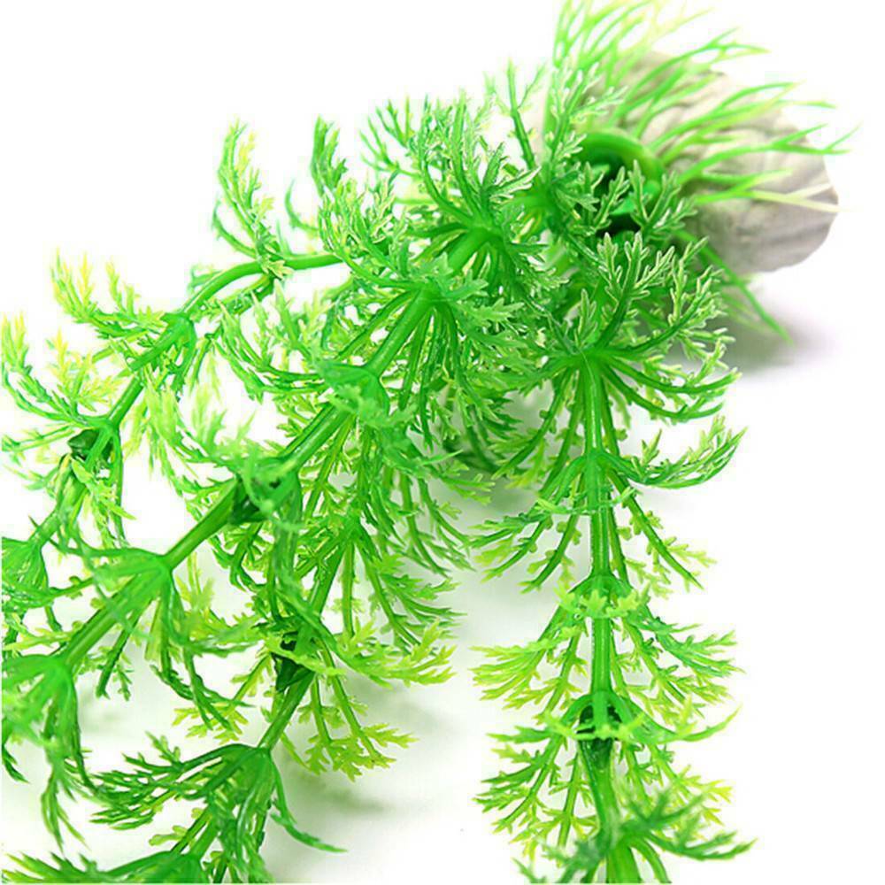 2x Fish Tank Plastic Decor Aquarium Green Plants Water Grass Ornament Plant Art