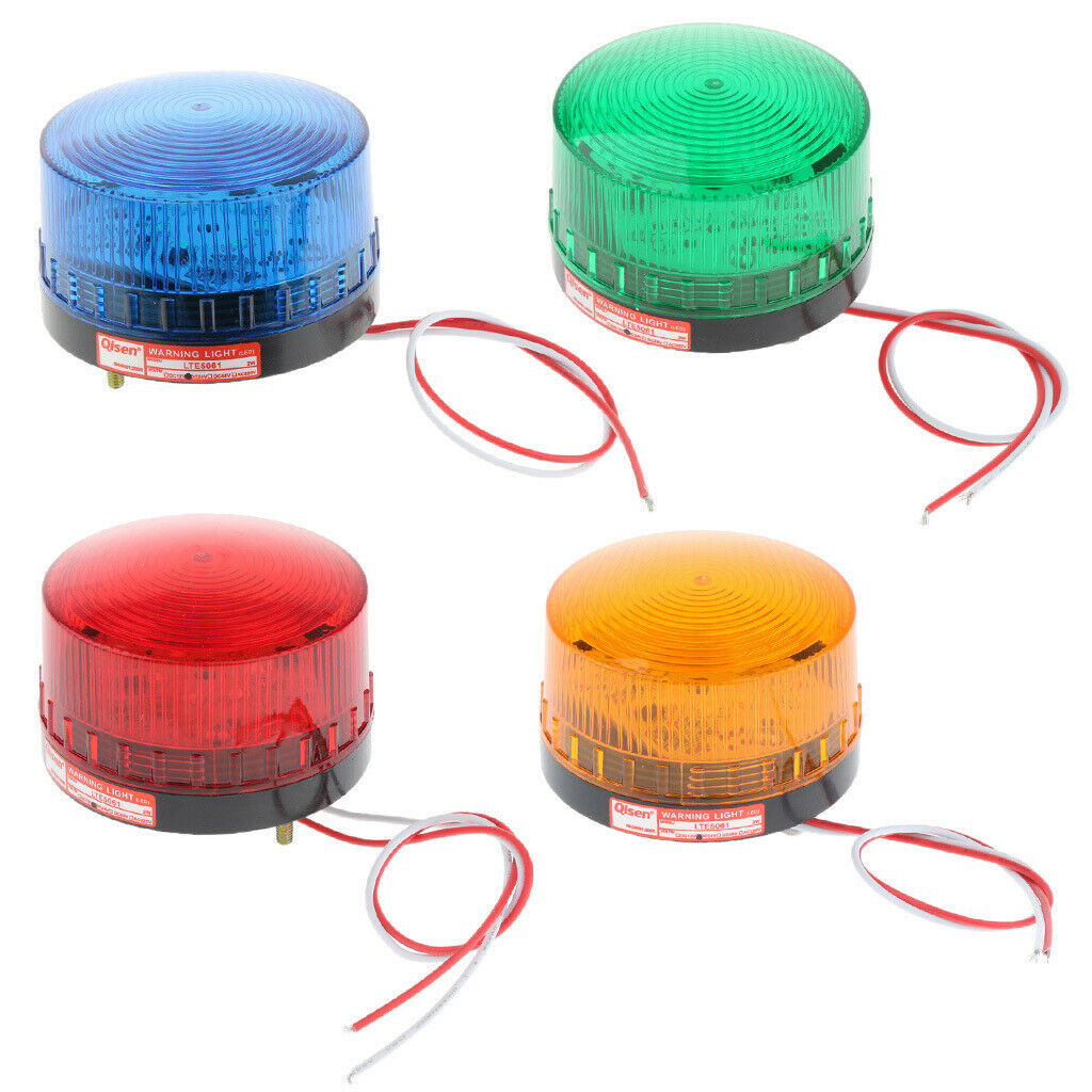 24V Always-On Warning Beacon Lights, Red, industry level long working life