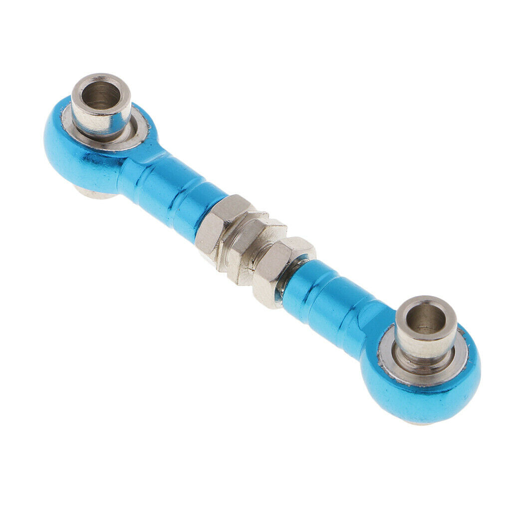 Alloy Blue Steering Link Rod Arm M3 Thread 33-43mm for 1:10 RC Car Truck DIY