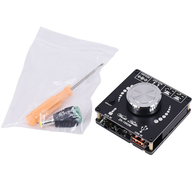 ZK-1002M 100W+100W Bluetooth 5.0 Power Audio Amplifier Board Stereo Amplifica SJ